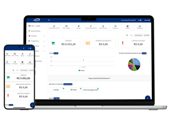 Facil Sistemas - Dashboard Completo